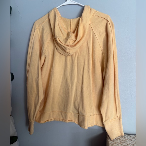 Light Orange Yellow Zip-Up Hoodie - Picture 2 of 2